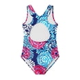 thumbnail image 5 of Bainana Little Girls Monokini Swimsuit Cartoon Print Sleeveless Crew Neck Swimwear Breathable Soft Girls Youth Summer Beach Party Sport Bathing Suit Sky Blue Size 12-14 Years, 5 of 6