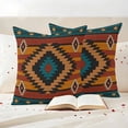thumbnail image 3 of Aztec Southwest Outdoor Waterproof Pillow Covers, Vintage Geometric Farmhouse Art Decorative Square Throw Pillowcase Sofa Cushion Sham for Patio/Couch/Chair, 20"x20" 2 Pack, 3 of 8