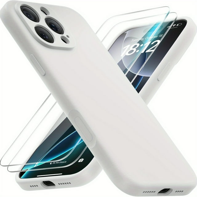 CUITING 3pcs (1 Phone Cover + 2 Clear Screen Protectors) Liquid Magnetic Phone Case Compatible with iPhone 17 16 15 14 13 12 11 and Their Series Models. iPhone 17 Phone Case. Phone