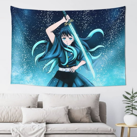 Muichiro Tokito Tapestry Wall Hanging Home Decoration Wall Blanket Dormitory Living Room Bedroom Backdrop Poster( 60x40inch)