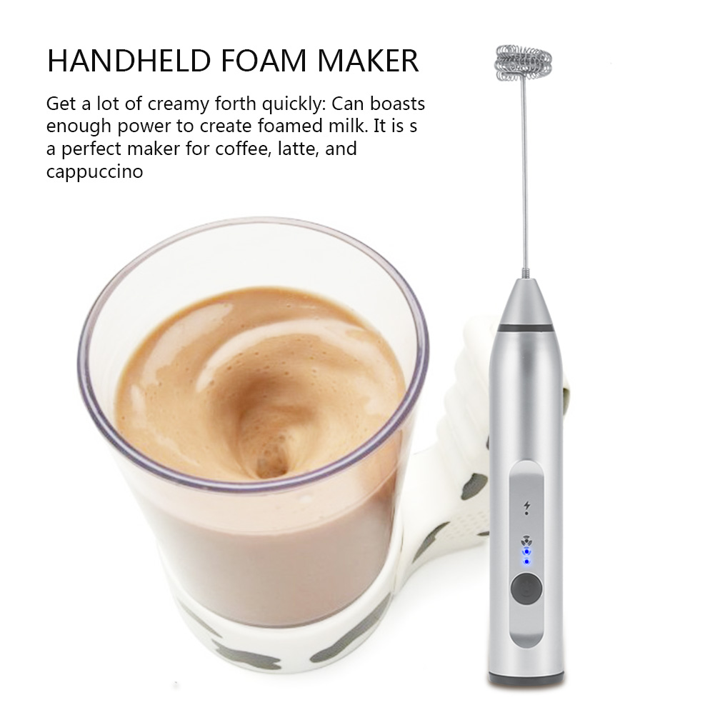 Mgaxyff Electric Cappuccino Frother, Electric Drink Mixer,Rechargeable
