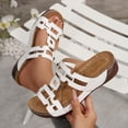 thumbnail image 2 of Summer Sandals For Women Casual Solid Color Fish Mouth Fashion Thick-soled Bottom Wedge Summer Style Summer Beach Walking Sandals, 2 of 9