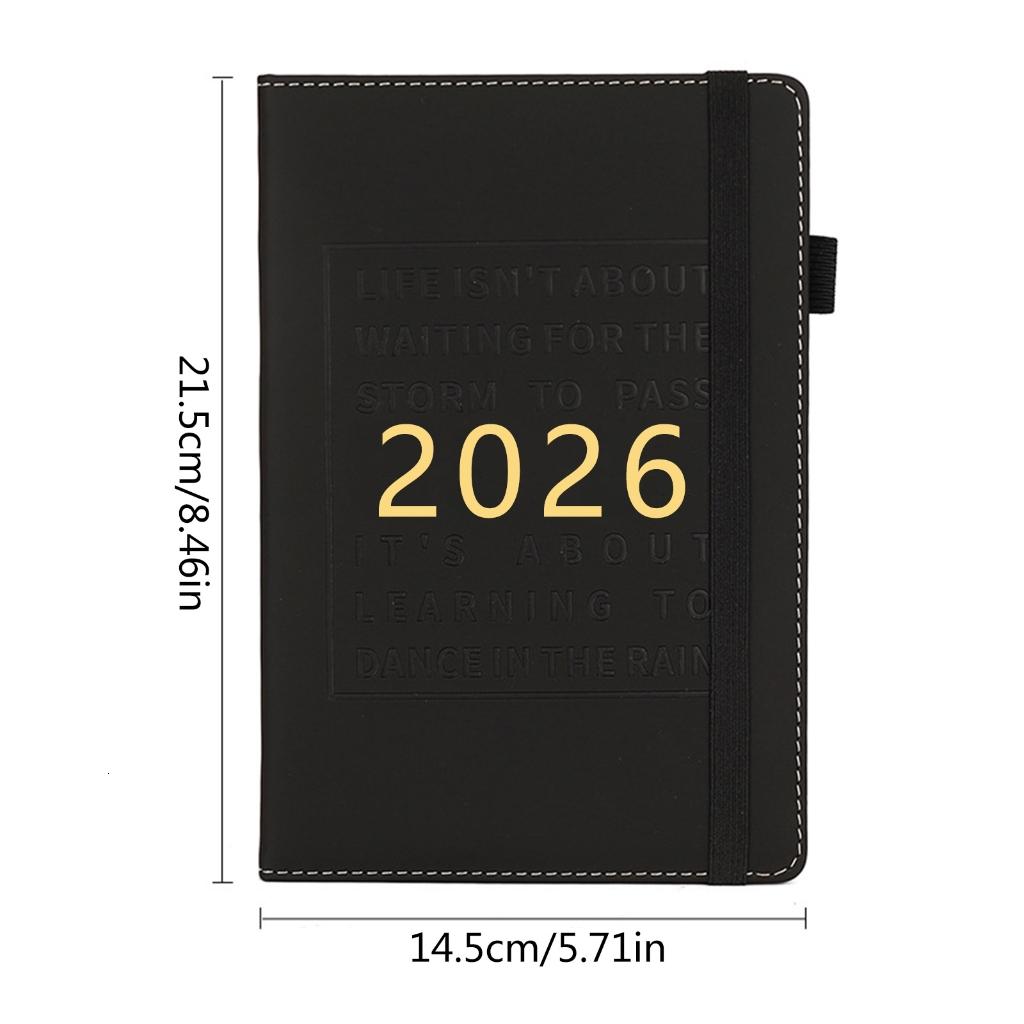 2025 Leather Daily Planner Journal Notebook Weekly Monthly Planner Academic Diary Appointment Book for Teacher Student