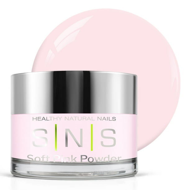Polvos de inmersión para uñas SNS, color geloso - Rosa suave (nude, rosa) - Colores de inmersión duraderos para lechos ungueales más sanos - Color de uñas con poco olor para profesionales y aficionado