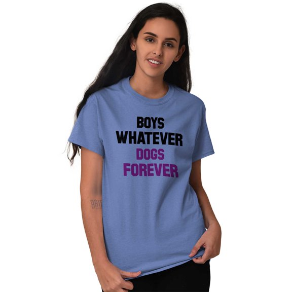 Boys Whatever Dogs Forever Pet Lover Women's Plus Size Graphic Tee Brisco Brands 3X