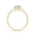 thumbnail image 2 of ANGARA Natural Classic Square Aquamarine Halo Ring in 14K Yellow Gold for Women (Size-4mm) | March Birthstone, Birthday, Anniversary, Jewelry Gift for Women | Natural Aquamarine Ring, 2 of 9