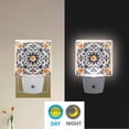 thumbnail image 5 of Floral Mandala Night Light 2 Pack LED Nightlight Plug into Wall Dusk to Dawn Sensor Soft White, 5 of 7