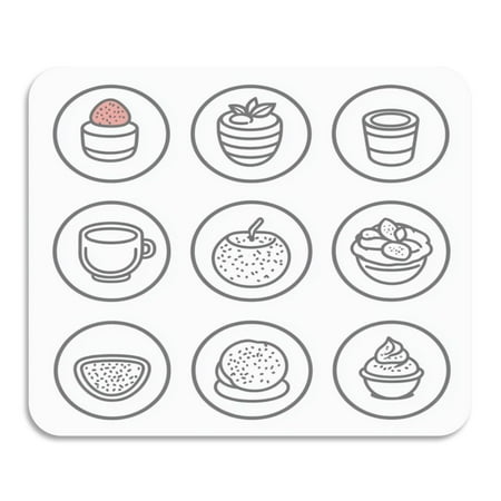 

Minimalist Food Icon Diatomaceous Earth Water Absorbent Mat Anti-Slip Rubber Backing 15.7 x 11.8