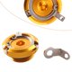 thumbnail image 2 of Juego de tapas de llenado de aceite para motocicleta Yamaha FJ1100 1984 1985 y FZ1 2001 - 2012, color dorado, 2 of 4