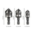 thumbnail image 6 of Chamfer 19mm 5 Flute Cutter Countersink Drill Bits Woodworking Drilling, 6 of 9