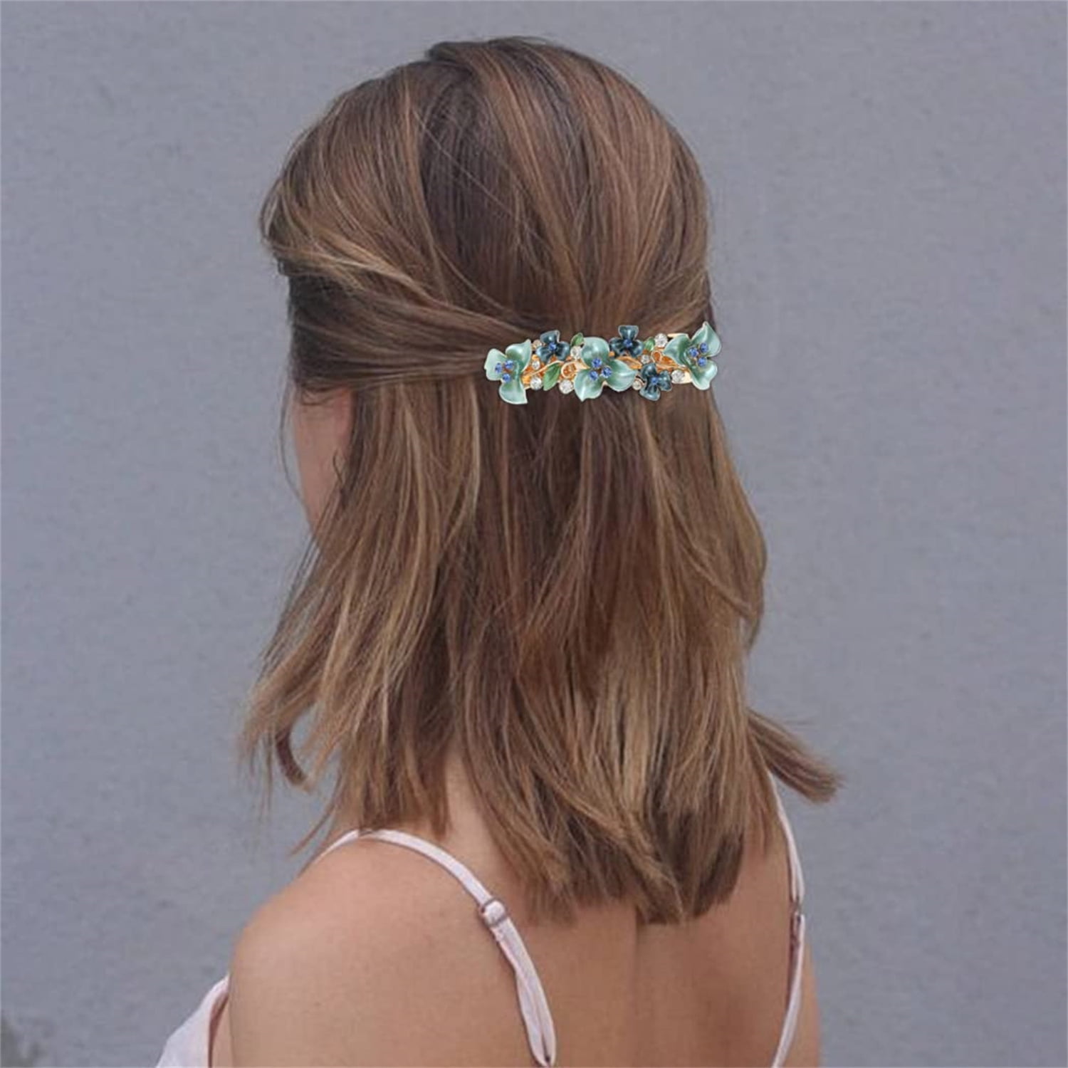 Crystal Flower Hair Barrette Clip 4\
