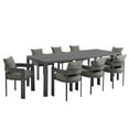 thumbnail image 6 of Modway Tahoe Aluminum 9-Piece Dining Set With Extendable Table in Gray Charcoal, 6 of 7