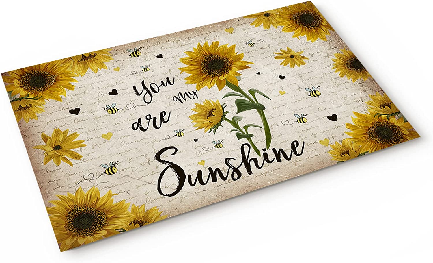 Sunflower Door Mat, You are My Sunshine Sunflower Indoor Door Mat