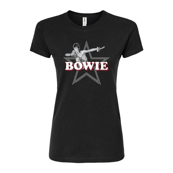 David Bowie -  Logo Star   - Juniors Fitted Graphic T-Shirt