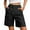 Black, variant on Hpapadks Womens Shorts Casual Ladies Summer Casual Loose Solid Buttons Hot Beach Cargo Short Pants Black L