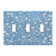 thumbnail image 5 of WOBOGO Light Blue Background with White Floral Pattern 2-hole Switch Plates PC Flame Retardant Plastic Material Glossy Finish Smooth Touch 4.56x4.48x0.27in, 5 of 8