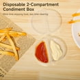 thumbnail image 2 of 100 PCS 2-Compartment Condiment Cups with Lids, 3.4 oz Disposable Leak Proof Sauce Containers, Clear Plastic Snack Containers for Travel & Meal Prep, 2 of 5