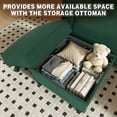 thumbnail image 3 of Sobaniilo Convertible Sectional Sofa Couch, Modern Linen Fabric L-Shaped 3-Seat Sofa Sectional with Reversible Chaise for Small Space (Green), 3 of 9