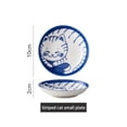 thumbnail image 1 of Japanese Style Ceramic Dessert Sauce Dish Tableware Creative Cute Cartoon Lucky Cat Pattern Water Drop Shape Fruit Sushi Plates B 2x10cm, 1 of 6
