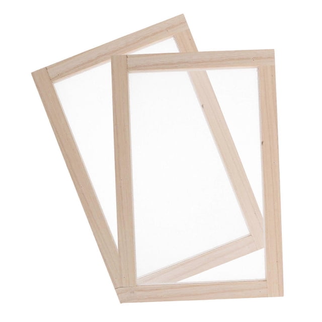 Wooden Paper Making Frame for Papermaking with 2Pcs DIY Paper Craft Tools