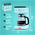 thumbnail image 2 of Nostalgia Retro Coffee Maker, 12-Cup Programmable Vintage Coffee Machine with Anti-Drip Carafe, Aqua, 2 of 7