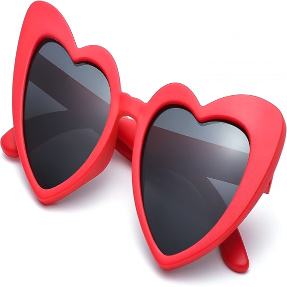 GJX Kids Polarized Heart Girls Sunglasses for Toddler Bendable Sunglasses Shades Age 2-8