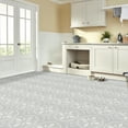 Meiban Gray Flower Vinyl Floor Tile 11.8" x 11.8" x 1.0mm (10pcs) Peel