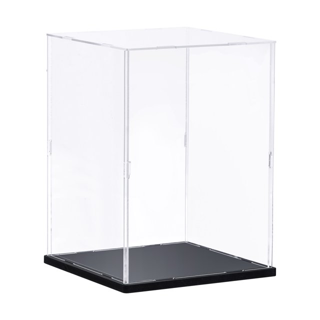 Unique Bargains Clear Display Case Acrylic Box, Assemble Transparent Box Dustproof Showcase 20x20x30cm for Collectibles, Craft