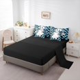 thumbnail image 5 of Manfei Lovely Ghost 7 Pieces Bedding Comforter Set,Halloween Theme Full Bedding Set,Blue Black Checkerboard Fitted Sheet Flat Sheet For Girls Boys,Super Cozy Room Decor Reversible, 5 of 8