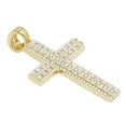 thumbnail image 3 of 14K Yellow Gold 3.66CT Diamond Baguette Cross Pendant 2.5", 3 of 5