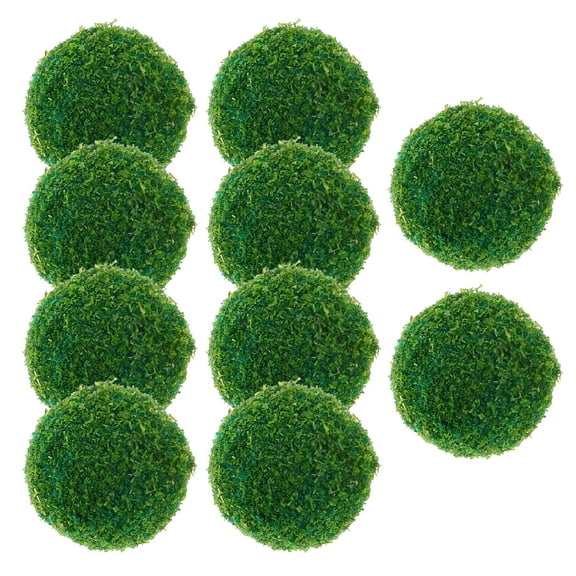 TAILTOSS 10Pcs Outdoor Artificial Plants Miniature Shrub Ball for Landscaping and Micro Landscape in Green
