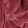 thumbnail image 4 of ANMINY Satin Sheets 4-Pieces Full Silk Sheets Dark Burgundy Stripe Bed Sheet Set Deep Pocket Bed Flat Fitted Sheet, 4 of 7