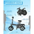thumbnail image 5 of 14" Tire E-bike for Adults, 18 Mph Electric Bicycles, Peak 500W Motor Foldable Ebike, 48V 8Ah Battery, 15° Uphill, UL2849 Certified, 25 Miles PAS Range, 5 of 8