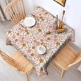 thumbnail image 2 of Breast Cancer Awareness Pink Ribbon Floral Pattern Square Tablecloth,Waterproof Square Table Cover,Wipeable Spillproof Washable Table Cover for Home Kitchen Party Decor 52"x52"(132x132cm), 2 of 6