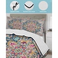 thumbnail image 4 of Colorful Boho Twin Size Down Alternative Comforter,Lightweight Comforter Quilt Bedding Set with Pillow Shams Ethnic Vintage Mexican Flowers Southwestern All Seasons Bed Comforter Duvet Insert 68"x86", 4 of 7