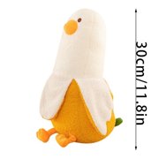 Banana Duck Plush Toy Cute Plushie Hugging Plush Pillow Duck Stuffed Animal for Girls and Boys 11.8 in
