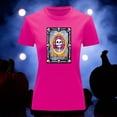 thumbnail image 3 of Playera Blusa Con Impresion De El Retrato De Loteria Dia De Muertos Tradicion Mexicana Color Fucsia Talla Mediana Marca Emil SaEs, 3 of 4