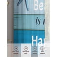 thumbnail image 6 of Sheer Curtains 84 inches Long 2 Panels Set Farmhouse Beach Light Filtering Sheer Drapes Rod Pocket Window Curtains for Living Room/Bedroom, Starfish Bule Wood Texture Coastal, 6 of 8