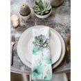 thumbnail image 3 of Cloth Napkins Set of 4 - 20x20 Inches, Teal Spring Floral Washable Reusable Table Napkins, Summer Botanical Watercolor Vintage Soft & Absortbent Dining Napkin for Party Wedding Hotel Restaurant, 3 of 8