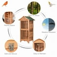 thumbnail image 6 of PawHut 60" Wooden Outdoor Bird Cage for Finches, Parakeet, Large Bird Cage with Removable Bottom Tray 4 Perch, Orange, 6 of 9