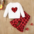 thumbnail image 2 of Toddler Valentines Day Outfit Girl Valentines Outfit Heart Graphic Sweatshirts Tops Tutu Leggings 6m-5t Fashion Sweatsuits Tracksuits, 2 of 8