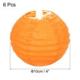 thumbnail image 2 of Uxcell 4 Inch Folding Hanging Wedding Home Party Paper Lanterns Orange 6 Pack, 2 of 7