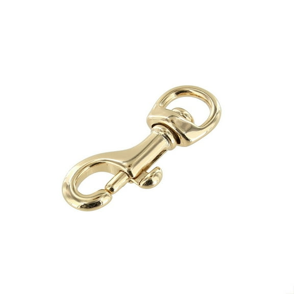 59 Gold Plate, Swivel Bolt Snap, Solid Brass-LL, 3/8"