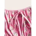 thumbnail image 4 of Hot Pink Floral Print Fit & Flare Mini Dress With Spaghetti Straps And Tie Front, 4 of 6