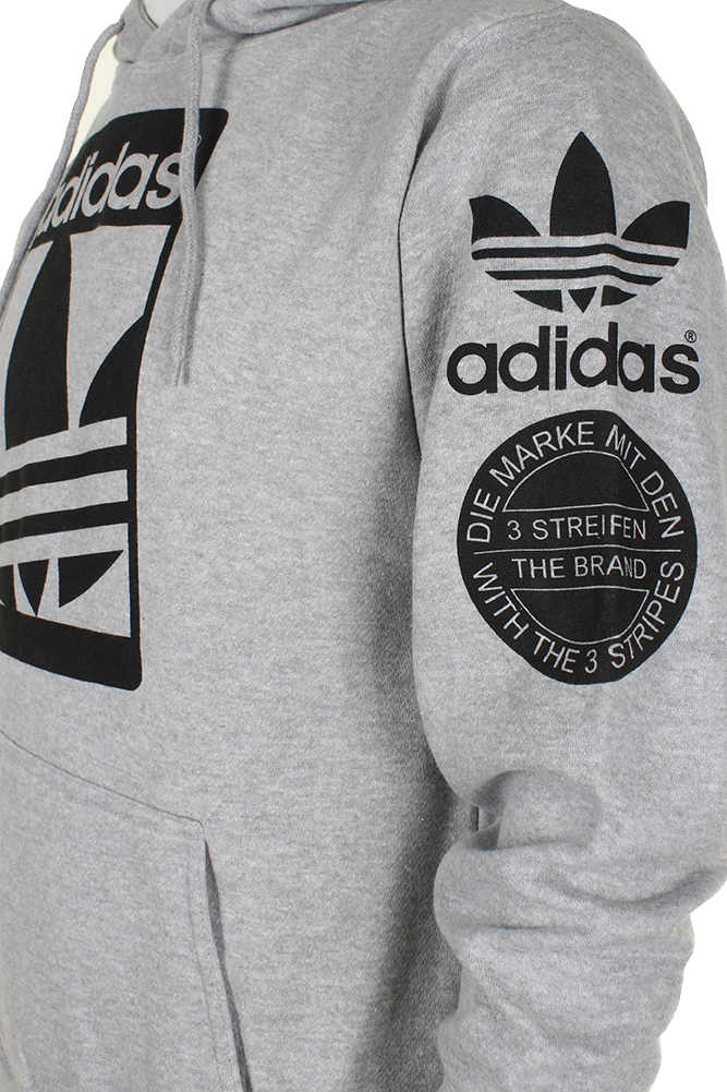 Adidas Men's Original Trefoil Street Graphic Hoodie Gray photo 3