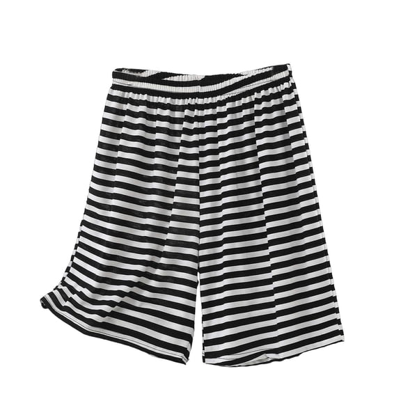 LNWUY (S-5XL) Plus Size Women's Pajama Shorts Sleep Lounge Sweatshorts Comfy Sleepwear Bottoms Elastic Waist Nightwear Shorts Silver S