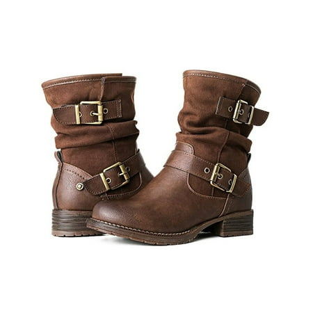 

Colisha Women Leopard Print Zipper Ankle Boots Work Ladies Walking Casual Pull On Short Bootie Brown 6.5