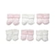 thumbnail image 1 of Jefferies Socks Calcetines Tipo Botín Rock-A-Bye Para Bebés Y Niñas, Paquete De 6, Blanco/Rosa, 0-9 Meses, 1 of 1