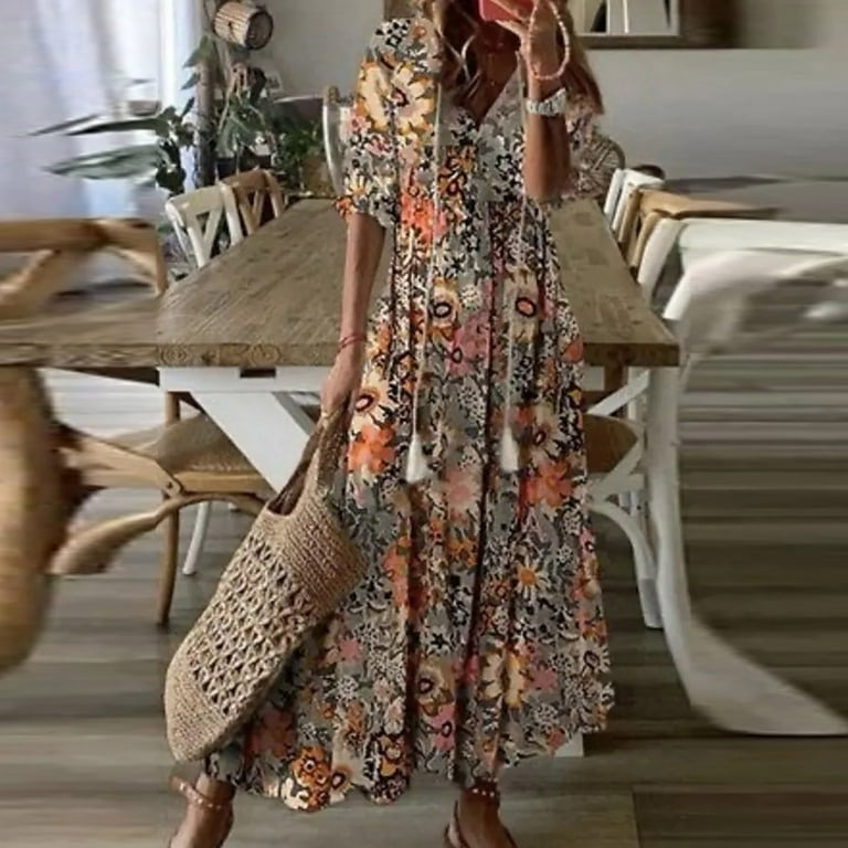 Boho tunic fashion dress uk