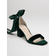thumbnail image 1 of Athena - Sandalias de terciopelo verde con lazo esmeralda 22 CM, 1 of 11